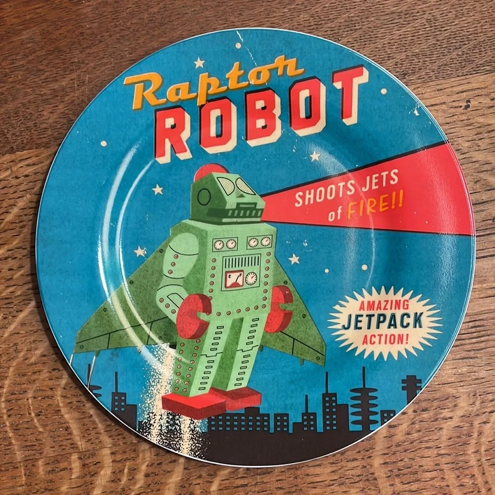 NWT Set of 4 Robot Side Plates - Picture 3 of 9